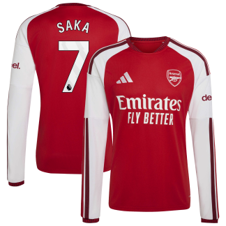Arsenal adidas Home Shirt 2026-27 - Long Sleeve with Saka 7 printing