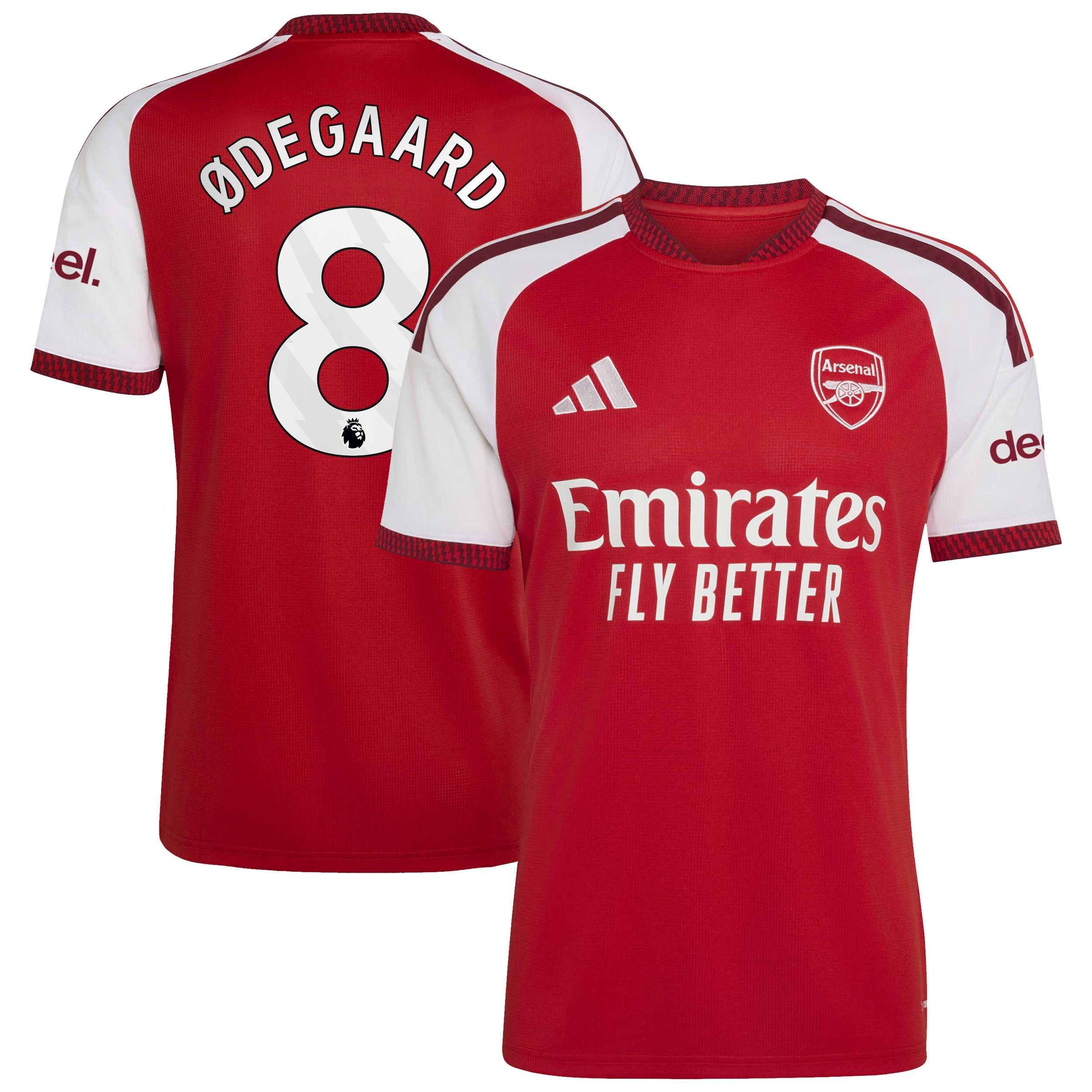 Arsenal adidas Home Shirt 2026-27 with Ødegaard 8 printing