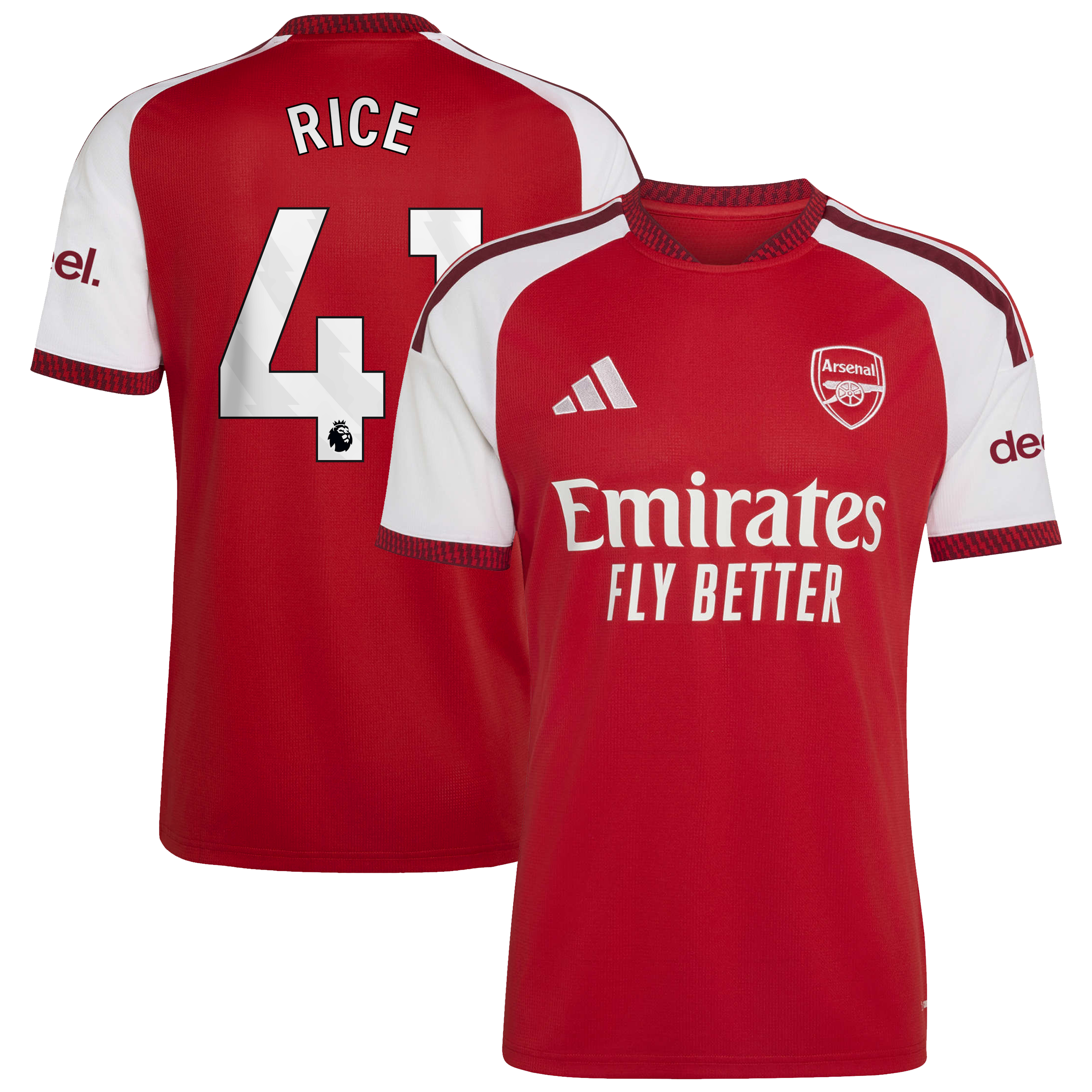 Arsenal adidas Home Shirt 2026-27 with Rice 41 printing