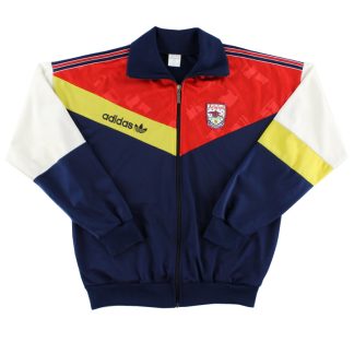 1990-91 Arsenal adidas Track Top *Mint* L - Arsenal / Mint / Large