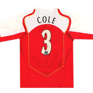 2004-05 Arsenal Nike Home Shirt Cole #3 M - Arsenal / Mint / Medium
