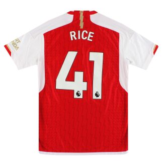 2023-24 Arsenal adidas Authentic Home Shirt Rice #41 *Mint* M - Arsenal / Mint / Medium