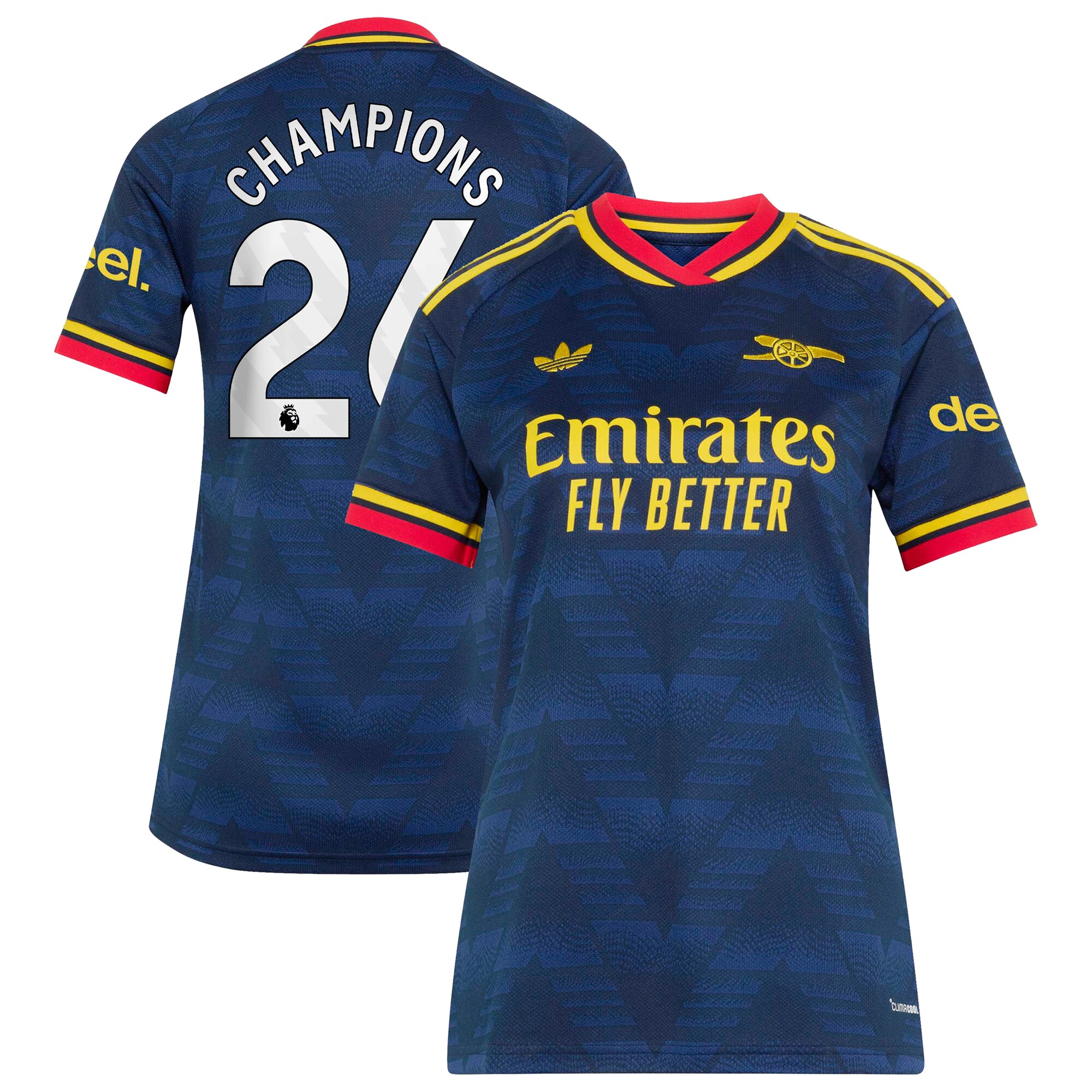 Arsenal adidas Away Shirt 2026-27 - Womens with Champions 26 printing