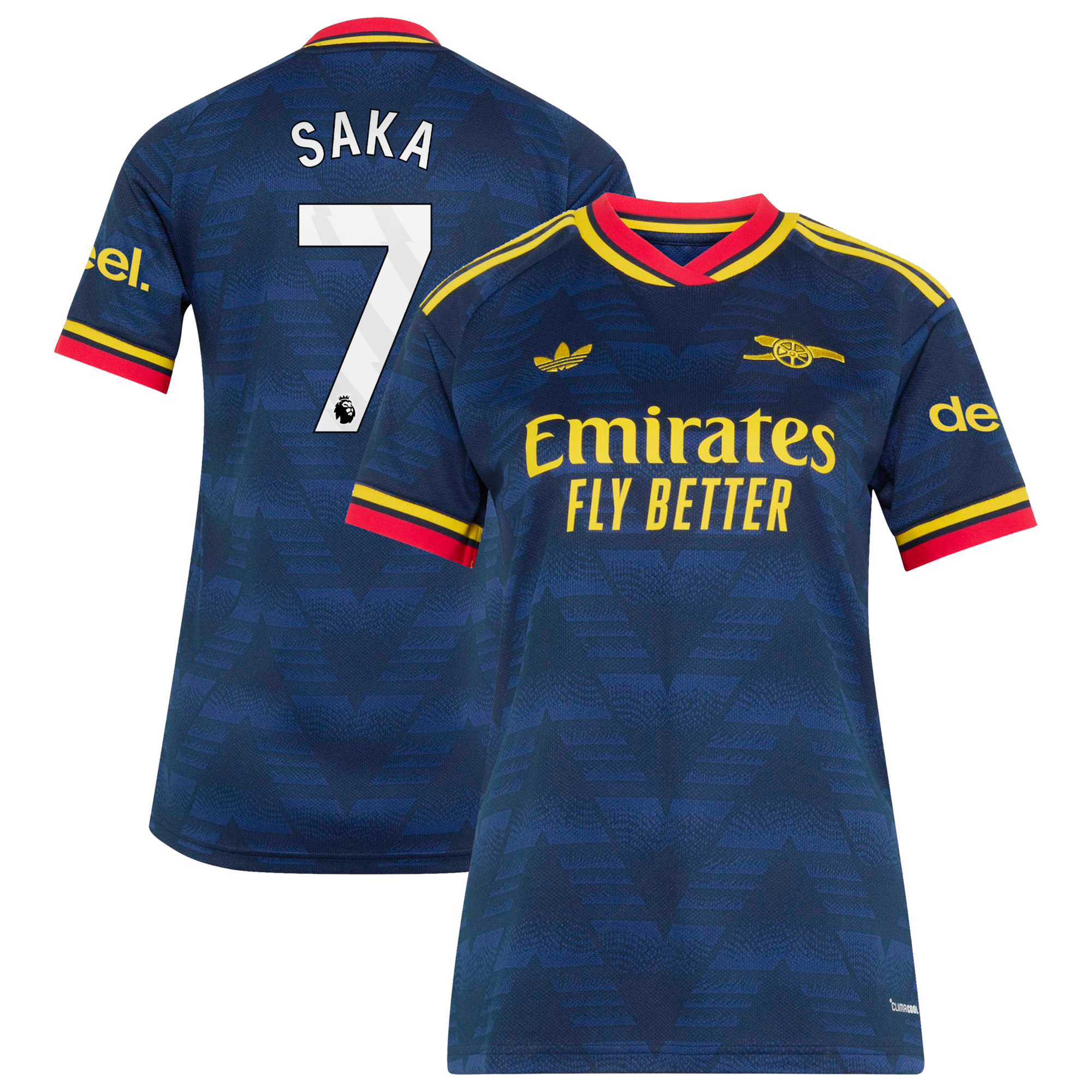 Arsenal adidas Away Shirt 2026-27 - Womens with Saka 7 printing