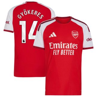Arsenal adidas Home Authentic Shirt 2026-27 with Gyökeres 14 printing