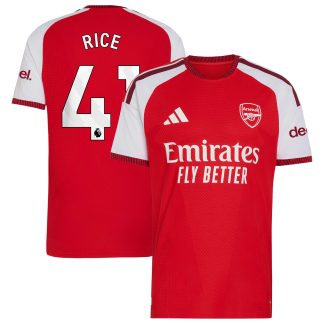 Arsenal adidas Home Authentic Shirt 2026-27 with Rice 41 printing