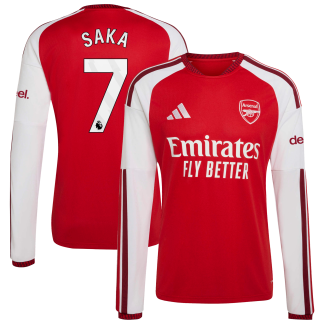 Arsenal adidas Home Shirt 2026-27 - Long Sleeve with Saka 7 printing