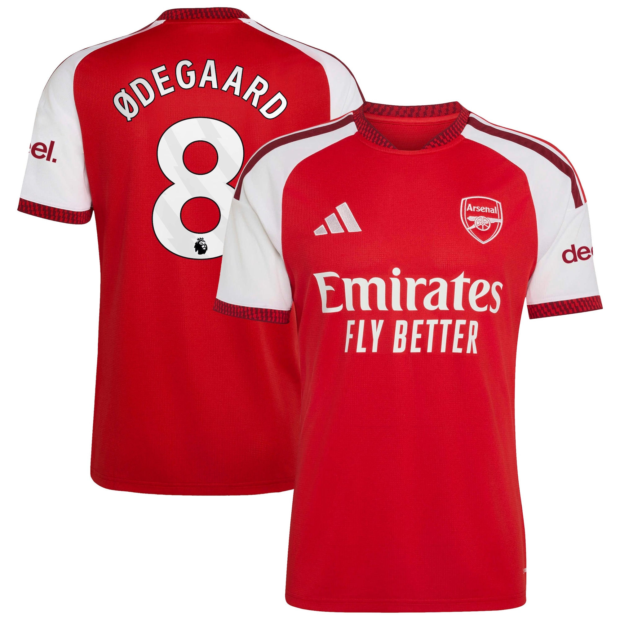 Arsenal adidas Home Shirt 2026-27 with Ødegaard 8 printing