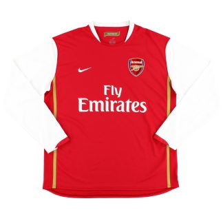 2006-08 Arsenal Nike Home Shirt L/S XL - Arsenal / Excellent / XL