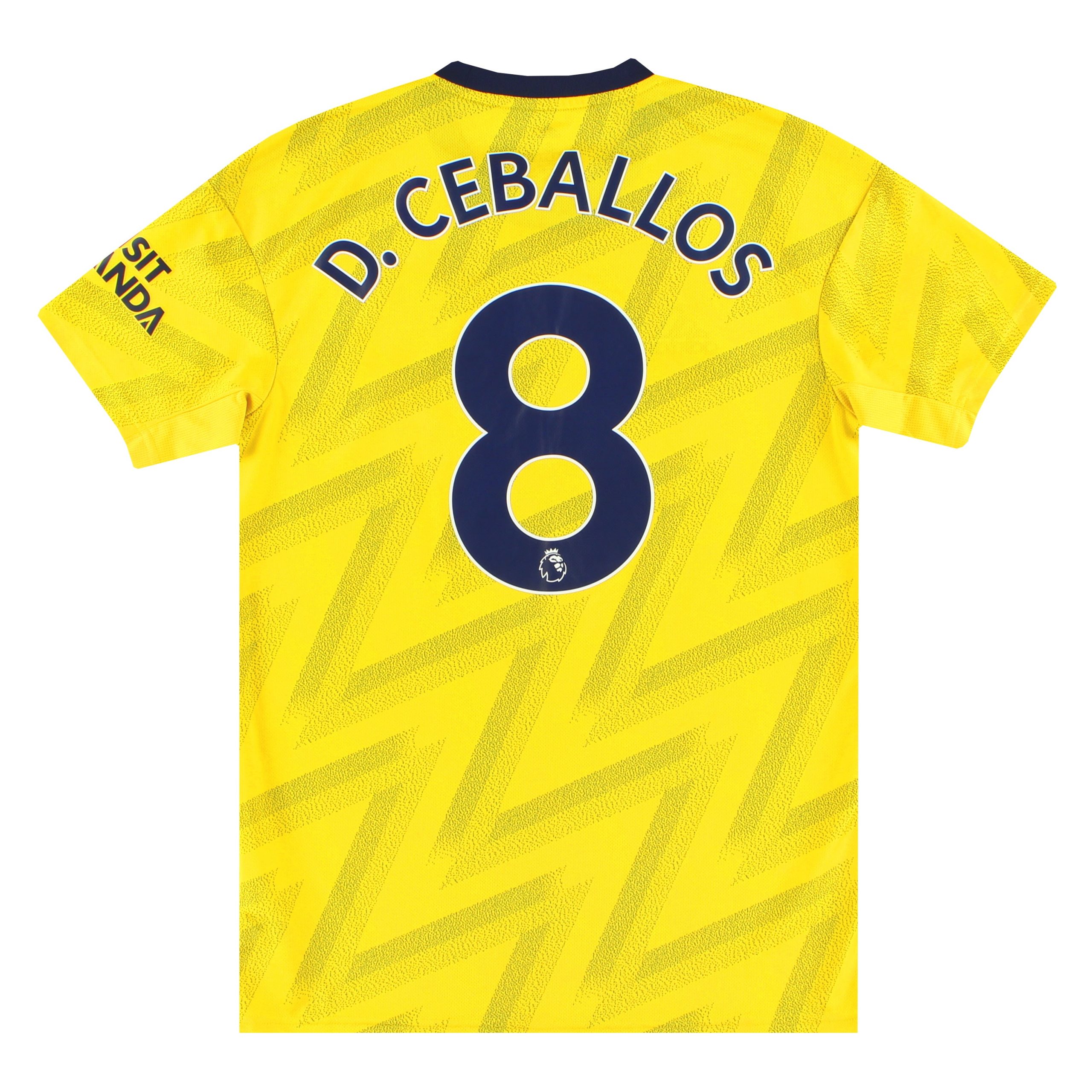 2019-20 Arsenal adidas Away Shirt D.Ceballos #8 S - Arsenal / Excellent / Small