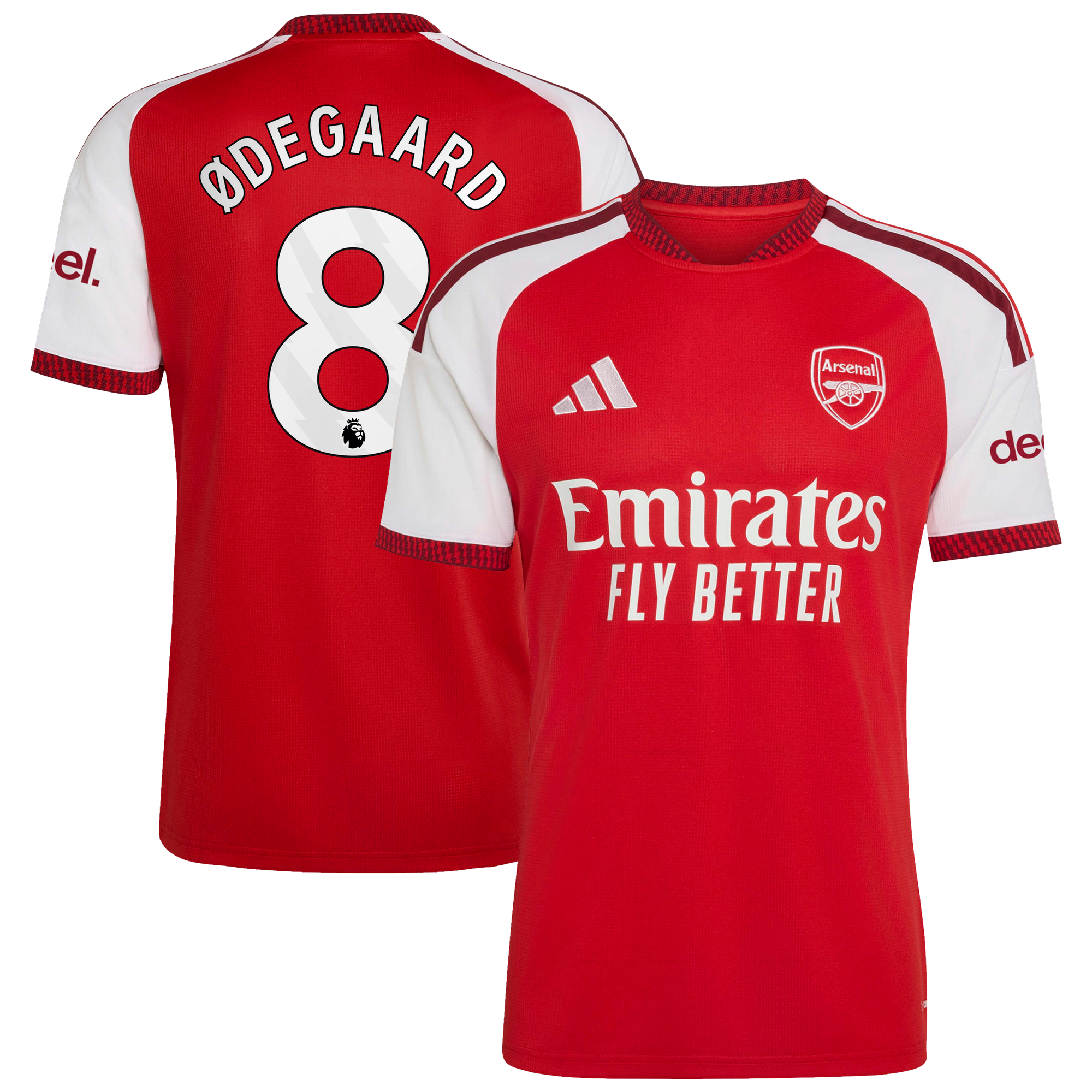 Arsenal adidas Home Shirt 2026-27 with Ødegaard 8 printing