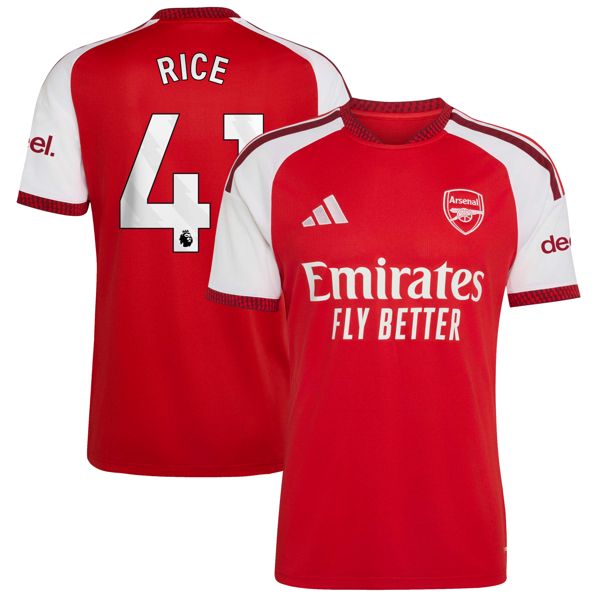 Arsenal adidas Home Shirt 2026-27 with Rice 41 printing