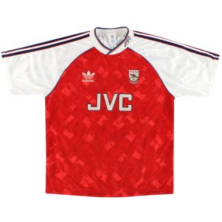 1990-92 Arsenal adidas Home Shirt L - Arsenal / Excellent / Large