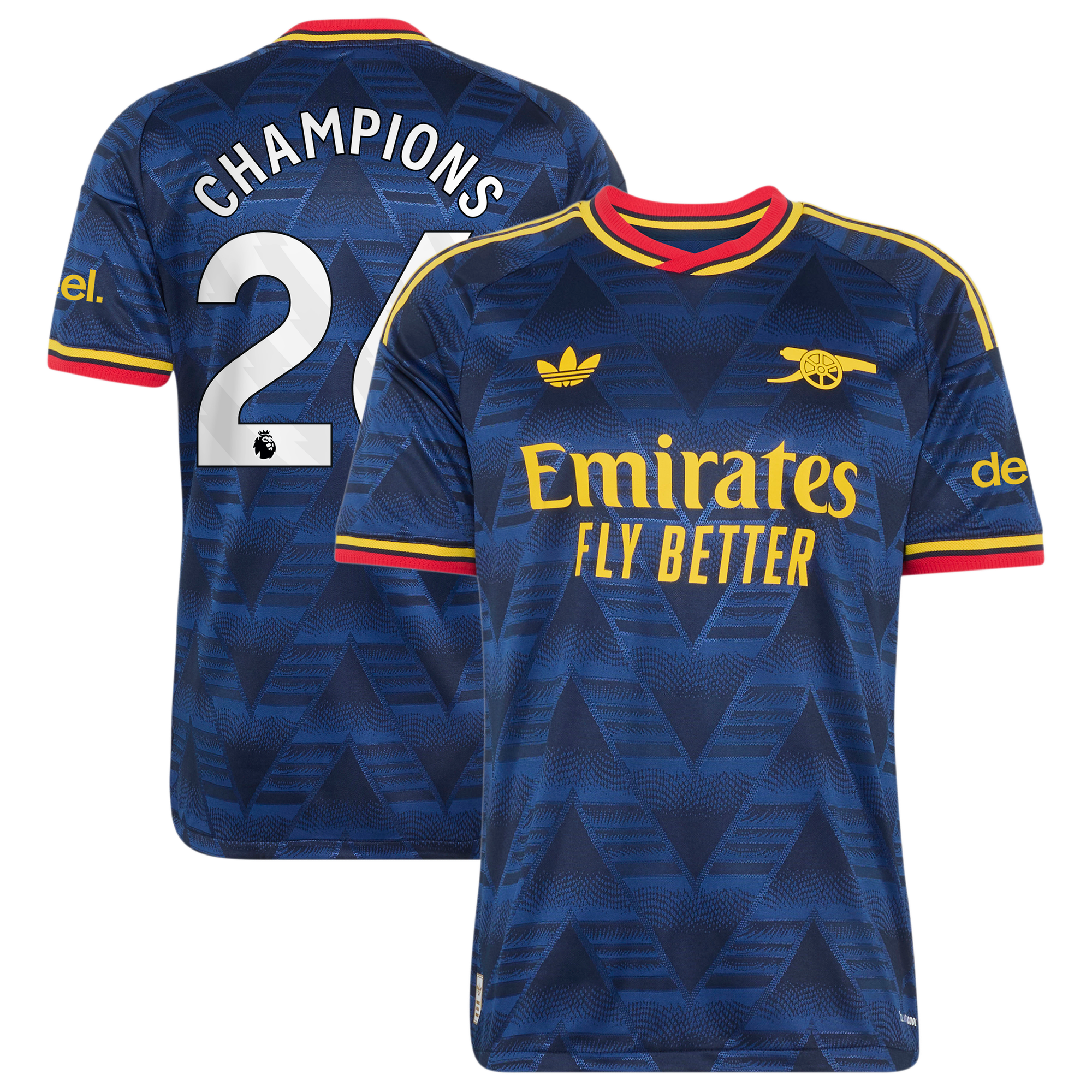 Arsenal adidas Away Authentic Shirt 2026-27 with Champions 26 printing