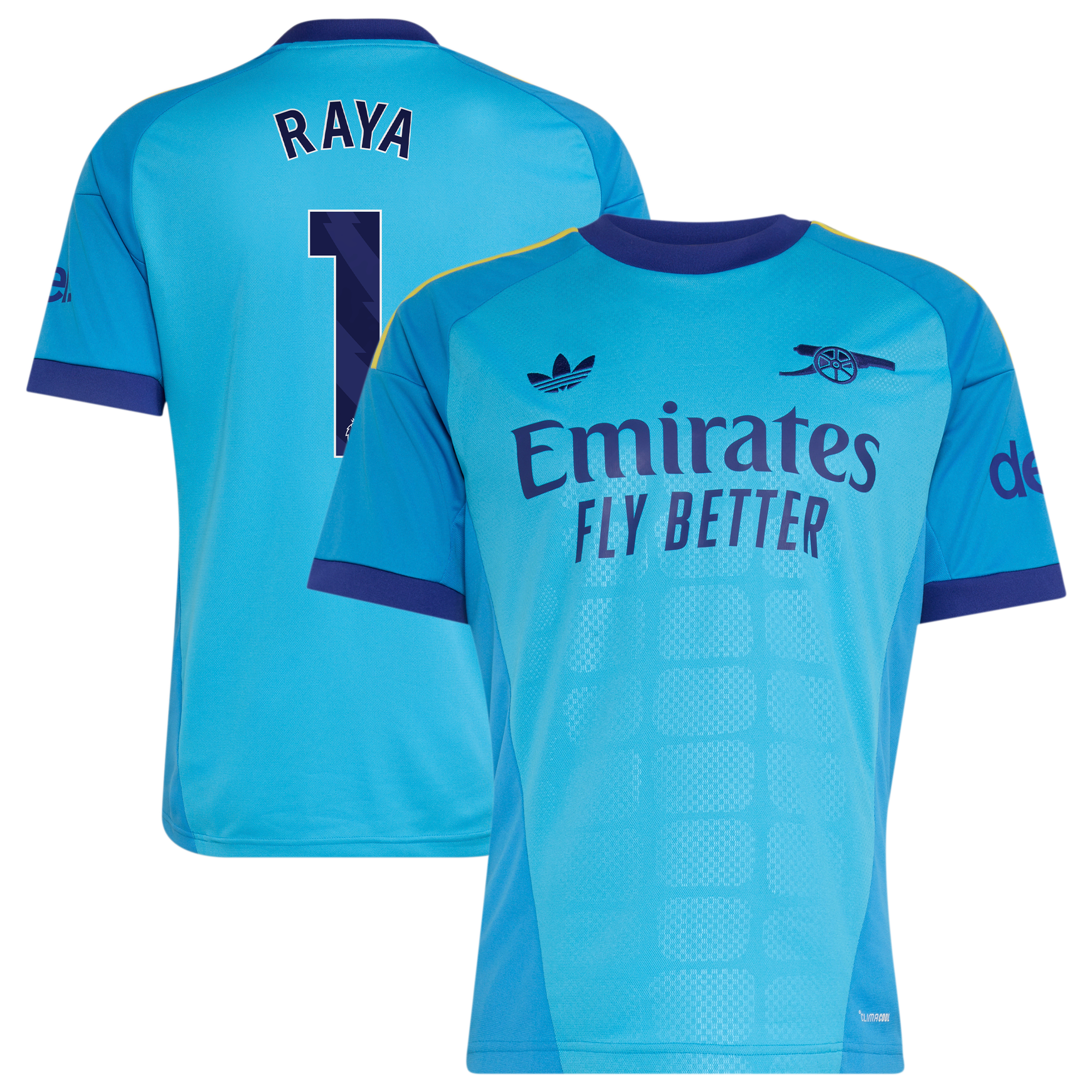 Arsenal adidas Away Goalkeeper Shirt 2026-27 with Raya 1 printing