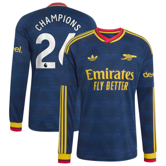 Arsenal adidas Away Shirt 2026-27 - Long Sleeve with Champions 26 printing