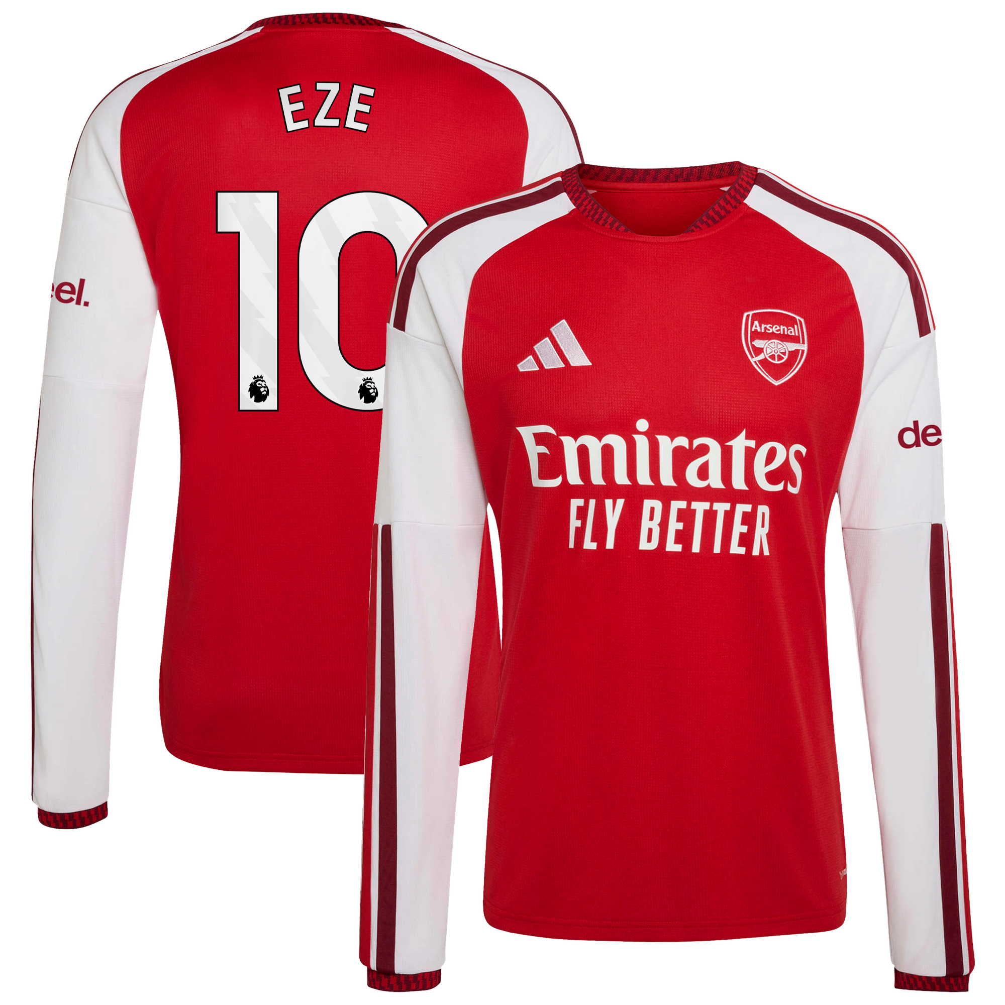 Arsenal adidas Home Shirt 2026-27 - Long Sleeve with Eze 10 printing